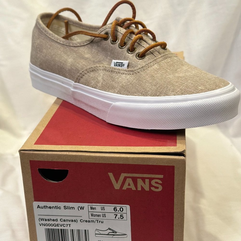 Vans Authentic Slim Classic (Washed Canvas) Cream